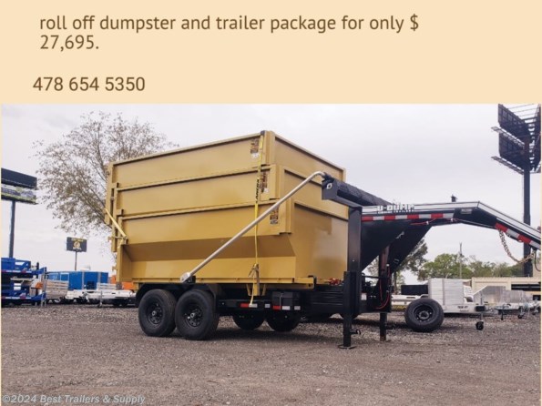 2024 U-Dump roll off dump trailer pkg w cans dumpster hauloff available in Byron, GA