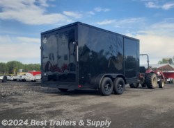2024 Covered Wagon 7x14 TA black blackout enclosed motorcycle trailer