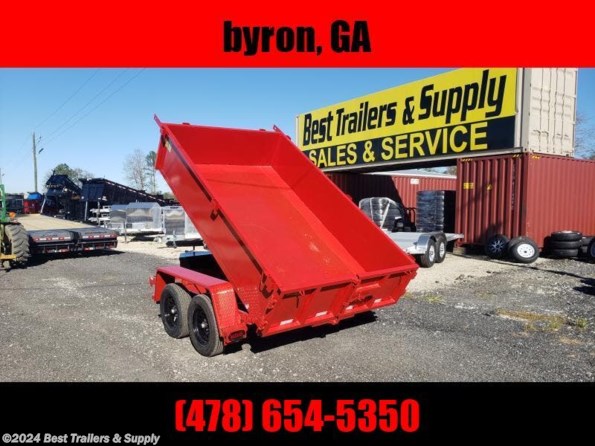 2024 Down 2 Earth 6x10 orange 7k small dump trailer landscape available in Byron, GA