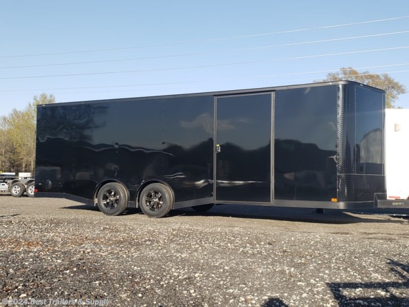 2024 Covered Wagon 8.5x24 silver BLACKOUT trailer spread axle auto ha available in Byron, GA