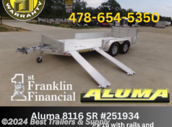 2024 Aluma 8116 BT SR side load aluminum trailer atv utv moto