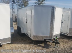 2024 Nationcraft 7X12 white enclosed cargo trailer w ramp