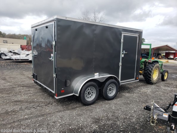 2024 Nationcraft 7X12 grey enclosed cargo trailer w ramp available in Byron, GA