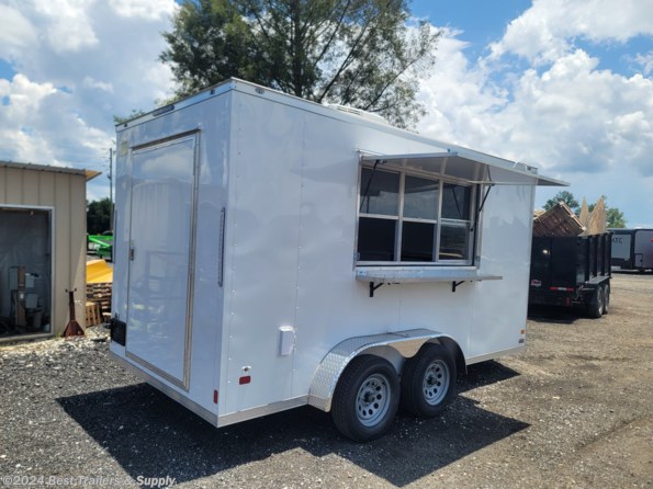 2024 Covered Wagon 7X14 White Finished Interior Electrical AC concess available in Byron, GA
