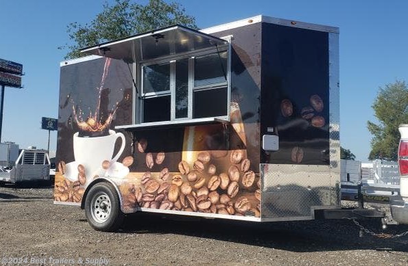 2024 Empire Cargo 6x12 coffee Finished concession vending trailer tu available in Byron, GA