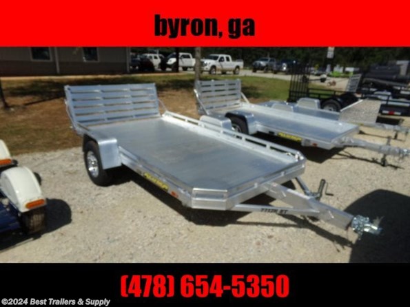 2025 Aluma 7814H BT 14ft aluminum trailer atv utv motor cycle available in Byron, GA
