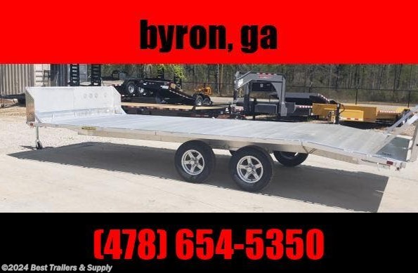 2025 Aluma 1020 bt 102x20 aluminum flatbed trailer atv utv available in Byron, GA