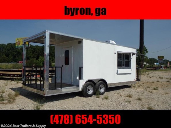2024 Empire Cargo 8x22 Concession porch bbq trailer enclosed available in Byron, GA