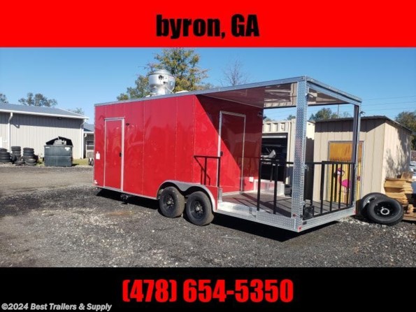 2023 Empire Cargo 8X22 Concession trailer w porch hood and propane 1 available in Byron, GA