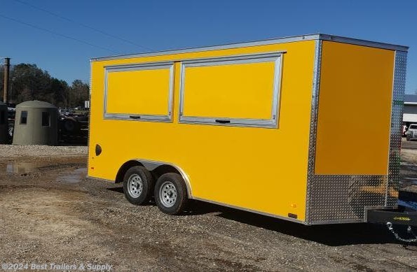 2023 Covered Wagon 8x16 Concession 2 window vending trailer available in Byron, GA