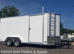 2024 Covered Wagon 7x16 x 7 contractor white enclosed cargo trailer