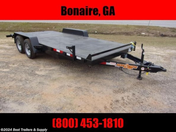 2024 Down 2 Earth 18' 7k Car Hauler steel deck equipment bobcat trai available in Byron, GA