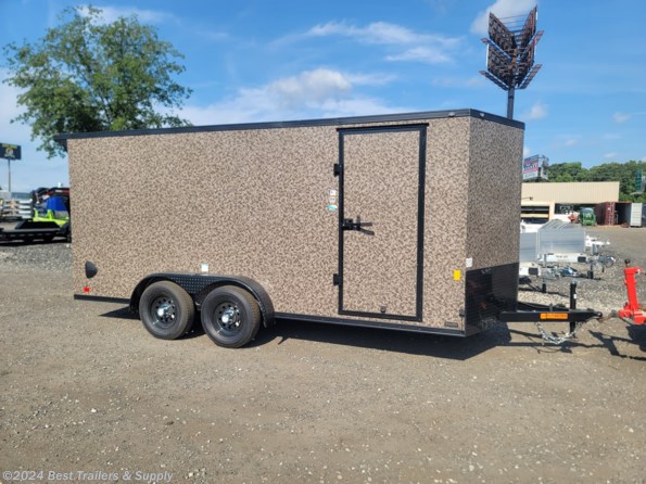 2024 Cargo Mate 7 x 16 camp enclosed trailer with blackout trim available in Byron, GA
