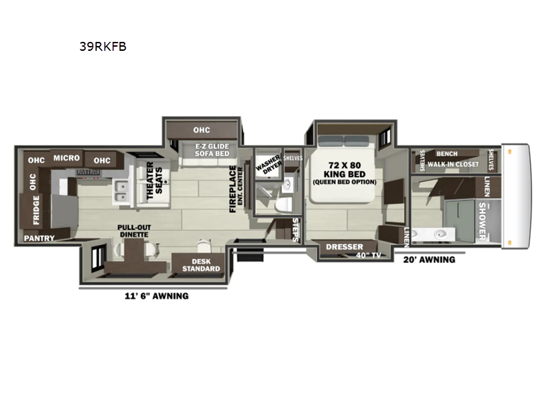 New 2027 Forest River RiverStone 39RKFB available in Bunker Hill, Indiana