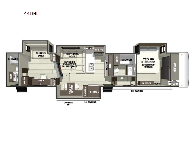 New 2027 Forest River RiverStone 44DBL available in Bunker Hill, Indiana