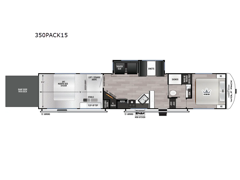 New 2026 Forest River Cherokee Wolf Pack 350PACK15 available in Bunker Hill, Indiana