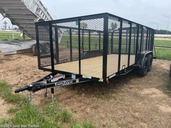 2024 East Texas Trailers | 7x16x4 | Landscape | 2-3.5k Axles | Black | Gate available in Lacy Lakeview, TX