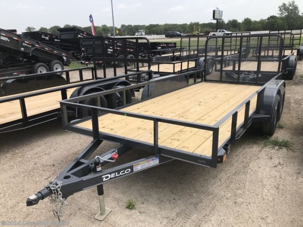 2022 Delco | 7x16 | Utility | 2-3.5k Axles | Lay N Ramp | Gra available in Lacy Lakeview, TX