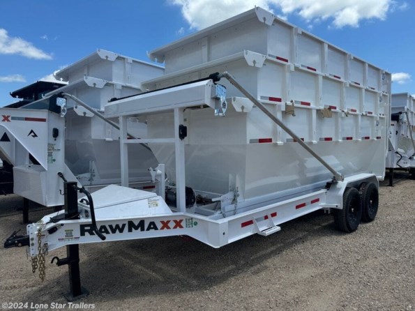 2025 RawMaxx | 7x16 | BP Roll Off Dump | 2-7k Axles | White | 3 available in Lacy Lakeview, TX