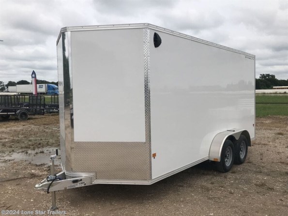 2024 Stealth | 7x16 | Enclosed | 2-3.5k Axles | White | Ramp available in Lacy Lakeview, TX