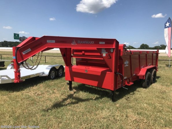 2024 RawMaxx | 7x14x3 | LPX GN Dump | 2-7k Axles | Red | 3 Way available in Lacy Lakeview, TX