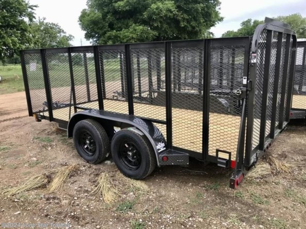 2024 East Texas Trailers | 7x14x4 | Landscape | 2-3.5k Axles | Black | Gate available in Lacy Lakeview, TX