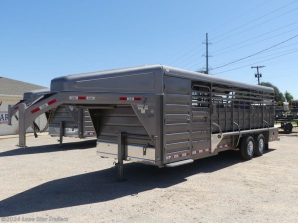 2024 GR | 68X24 GN Livestock | 2-7k Axles | Grey | Swing S available in Lacy Lakeview, TX