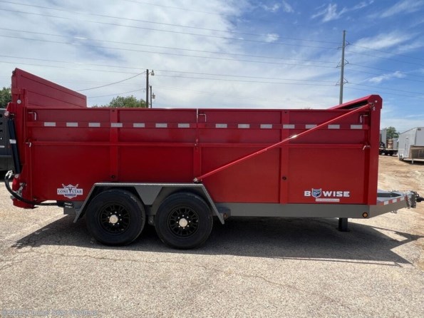 2024 BWISE | 7x16x4 | BP Ultimate Dump | 2-7k Axles | Red/Gra available in Lacy Lakeview, TX