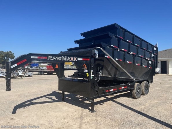 2024 RawMaxx | 7x16 | GN Roll Off Dump | 2-7k Axles | Black | 3 available in Lacy Lakeview, TX