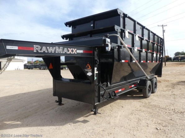 2024 RawMaxx | 7x20 Roll Off Dump | 2-10k Axles | Black | 3 Bin available in Lacy Lakeview, TX