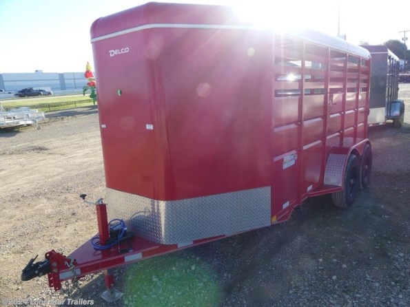 2024 Delco | 68x16 | BP Stock | 2-6k Axles | Red | Swing slid available in Lacy Lakeview, TX