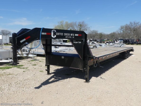 2024 Coffee Creek | 8.5x40 | GN Flatbed | 2-7k Axles | Black | Mega available in Lacy Lakeview, TX