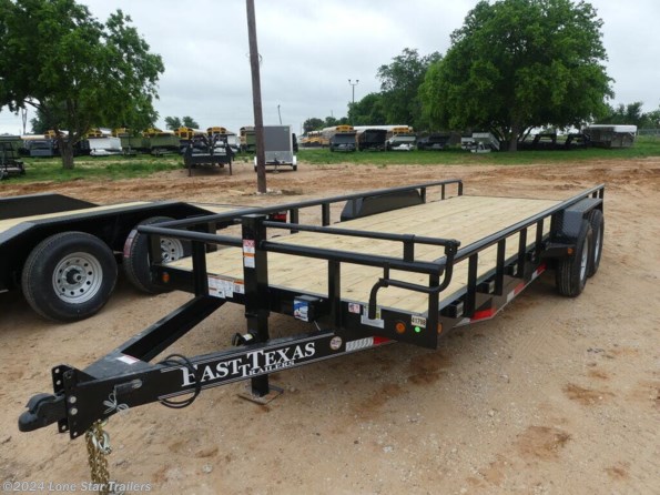 2024 East Texas Trailers | 7x20 | Utility Pipetop | 2-7k Axles | Black | Sl available in Lacy Lakeview, TX