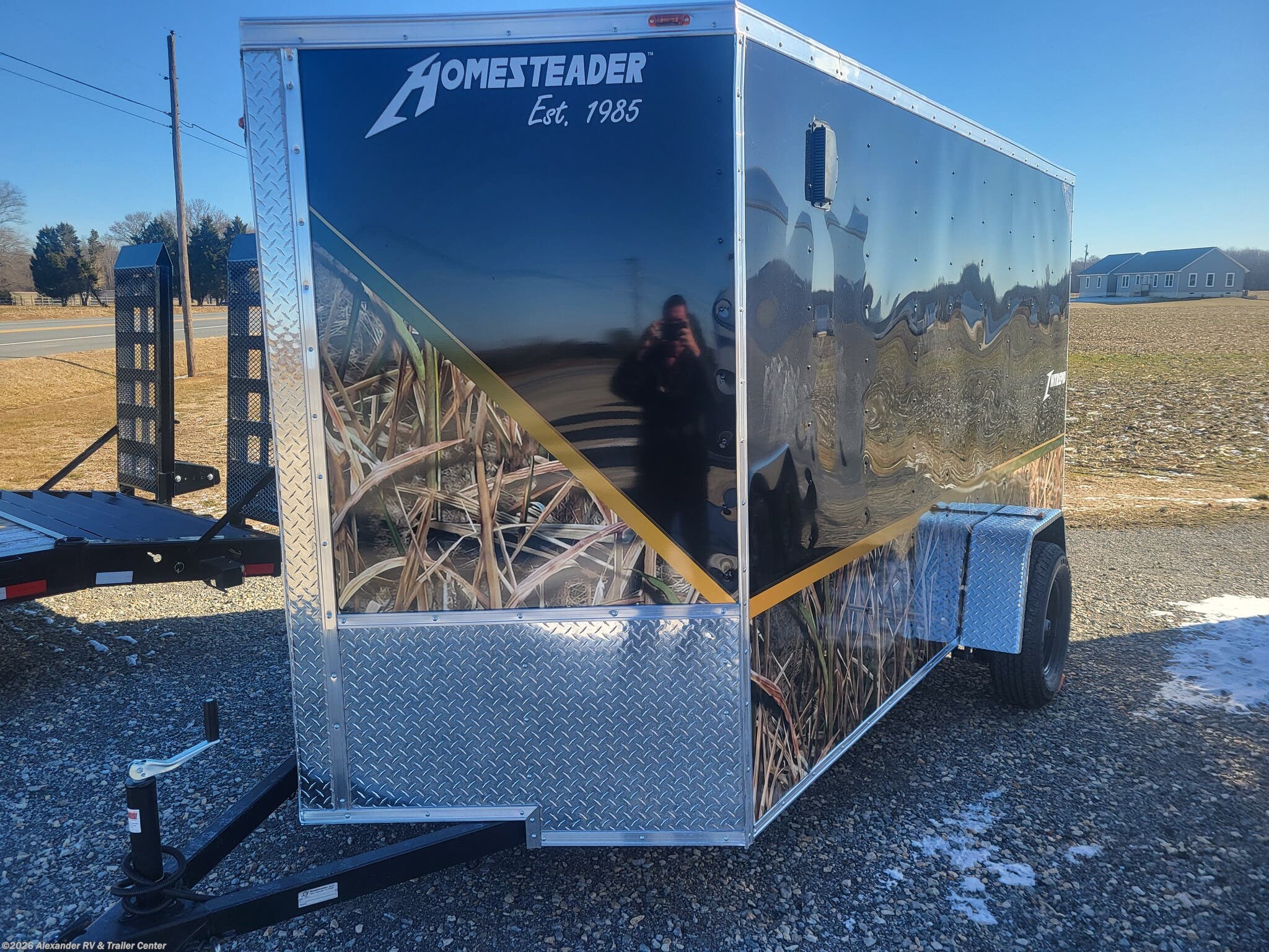 New 2026 Homesteader  6X12 INTREPID W/ RAMP DOOR PKG, STAB JACKS, CAMO available in Clayton, Delaware