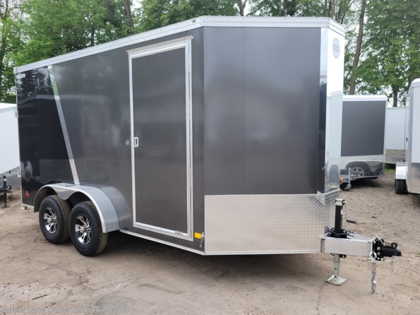 2022 Wells Cargo Silver Sport Wagon SS V 7x14 7'h 10k Motorcycle Aluminum Enclos available in Forest Lake, MN