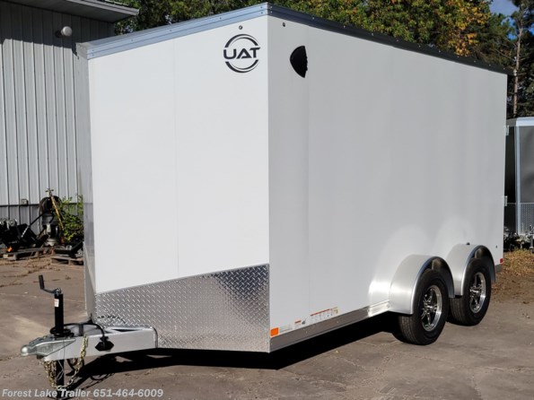 2023 United Trailers UAT 7x14 7'h TA 7k Aluminum Enclosed Trailer Ramp available in Forest Lake, MN