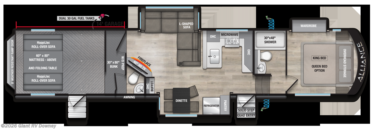 New 2026 Alliance RV Valor 40A14 available in Downey, California