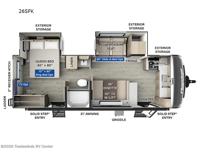 New 2025 Forest River Flagstaff Super Lite 26SFK available in Clio, Michigan