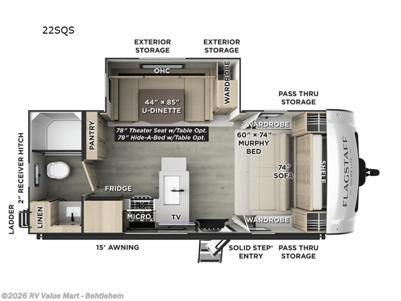 New 2026 Forest River Flagstaff Micro Lite 22SQS available in Bath, Pennsylvania