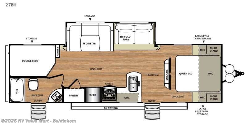 Used 2016 Forest River Wildwood Heritage Glen Hyper-Lyte 27BHHL available in Bath, Pennsylvania