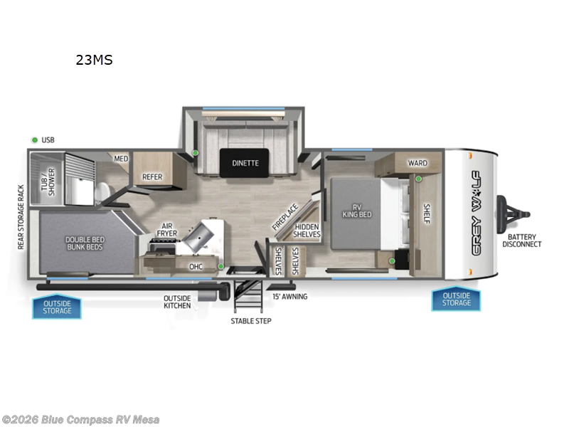 New 2026 Forest River Cherokee Grey Wolf 23MS available in Mesa, Arizona