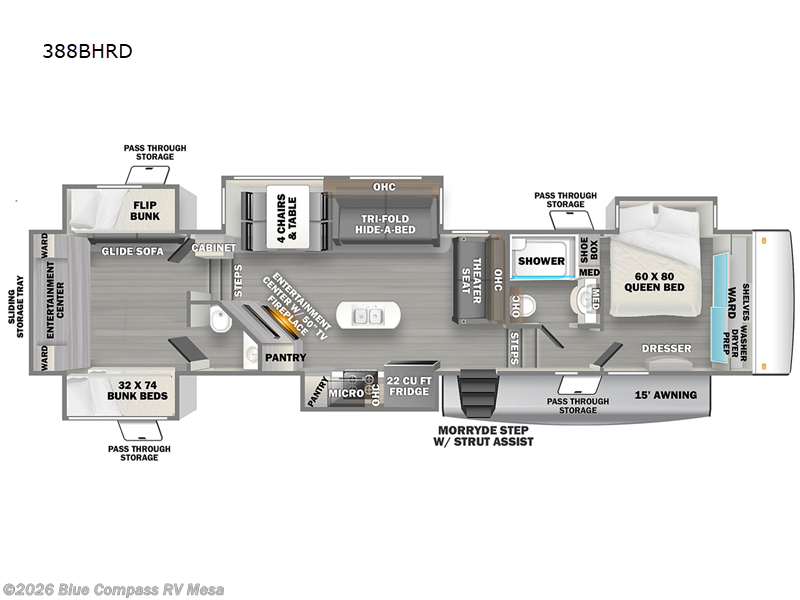 Used 2023 Forest River Sandpiper Luxury 388BHRD available in Mesa, Arizona