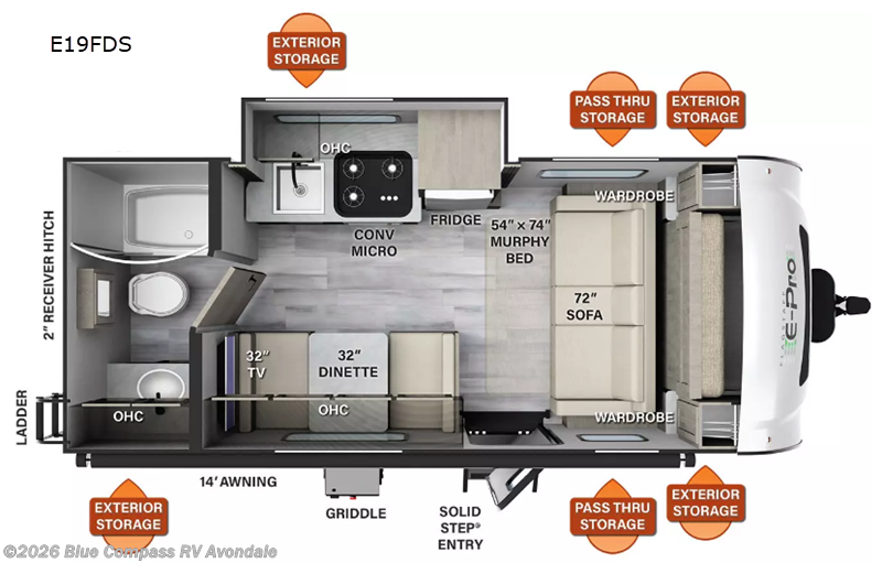 Used 2023 Forest River Flagstaff E-Pro E19FDS available in Avondale, Arizona