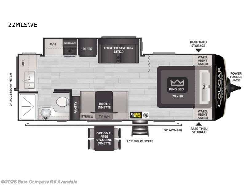 Used 2023  Keystone Cougar Half-Ton 22MLSWE by Keystone from Blue Compass RV Avondale in Avondale, AZ