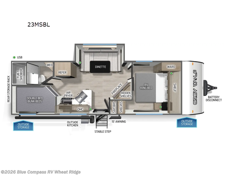 New 2026 Forest River Cherokee Grey Wolf Black Label 23MSBL available in Wheat Ridge, Colorado
