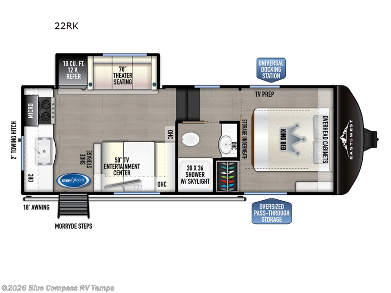 Used 2024 East to West Blackthorn Half-Ton 22RK available in Dover, Florida