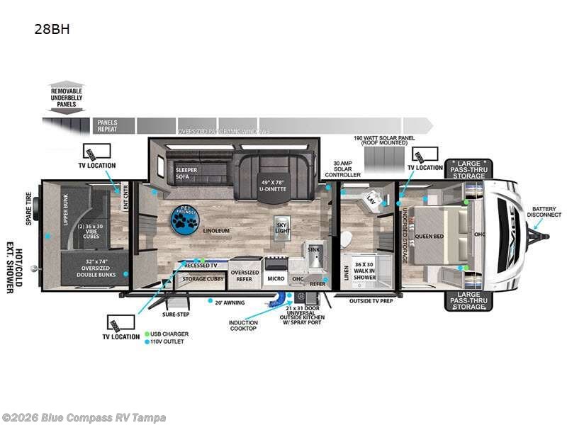 Used 2021  Forest River Vibe 28BH by Forest River from Blue Compass RV Tampa in Dover, FL