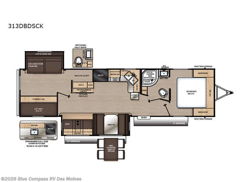 Used 2019 Coachmen Catalina Legacy 313DBDSCK available in Altoona, Iowa
