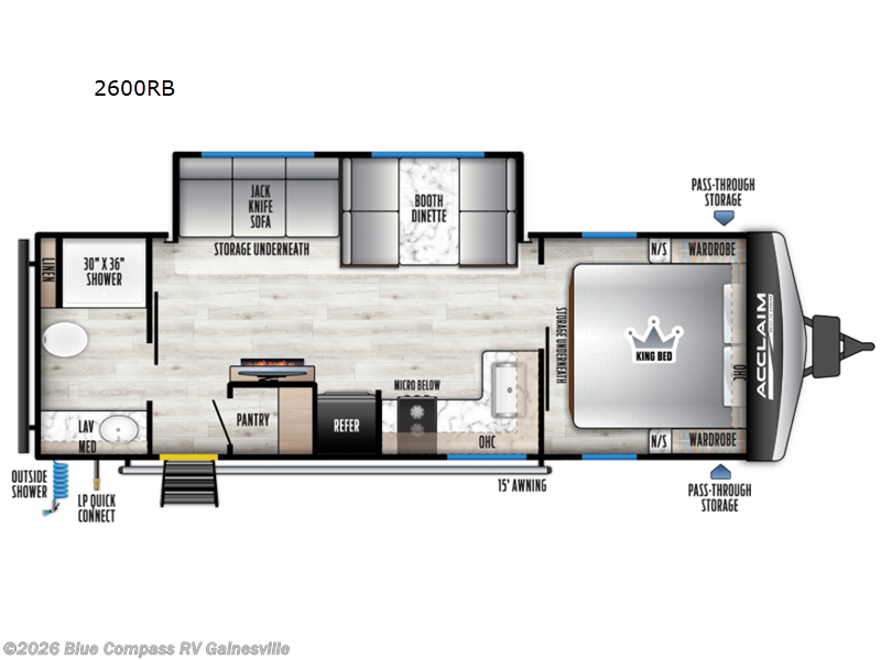 New 2026 East to West Acclaim 2600RB available in Alachua, Florida
