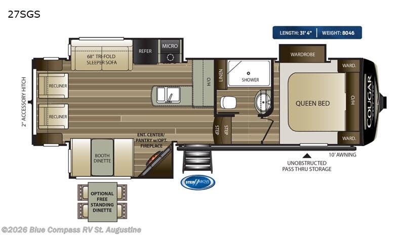 Used 2020 Keystone Cougar Half-Ton 27SGS available in St. Augustine, Florida